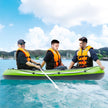 VEVOR Inflatable Boat, 3-Person Inflatable Fishing Boat, Strong PVC Portable Boat Raft Kayak, 45.6