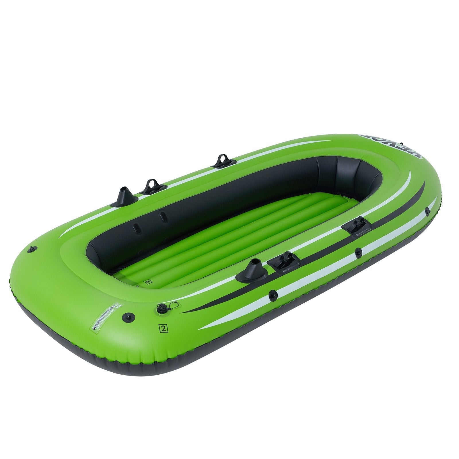 VEVOR Inflatable Boat, 3-Person Inflatable Fishing Boat, Strong PVC Portable Boat Raft Kayak, 45.6