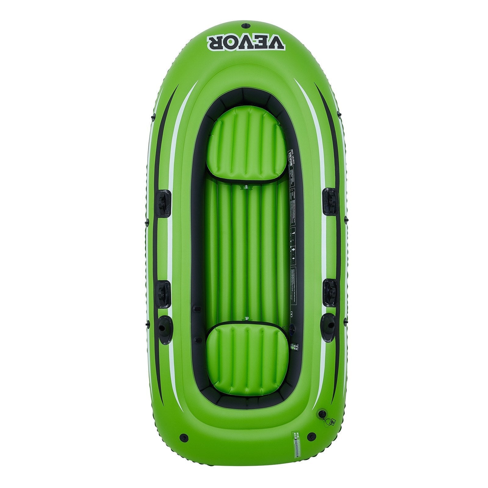 VEVOR Inflatable Boat, 3-Person Inflatable Fishing Boat, Strong PVC Portable Boat Raft Kayak, 45.6