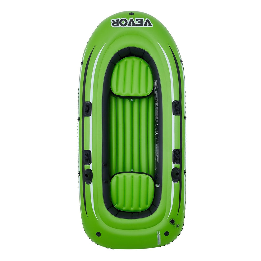 VEVOR Inflatable Boat, 3-Person Inflatable Fishing Boat, Strong PVC Portable Boat Raft Kayak, 45.6