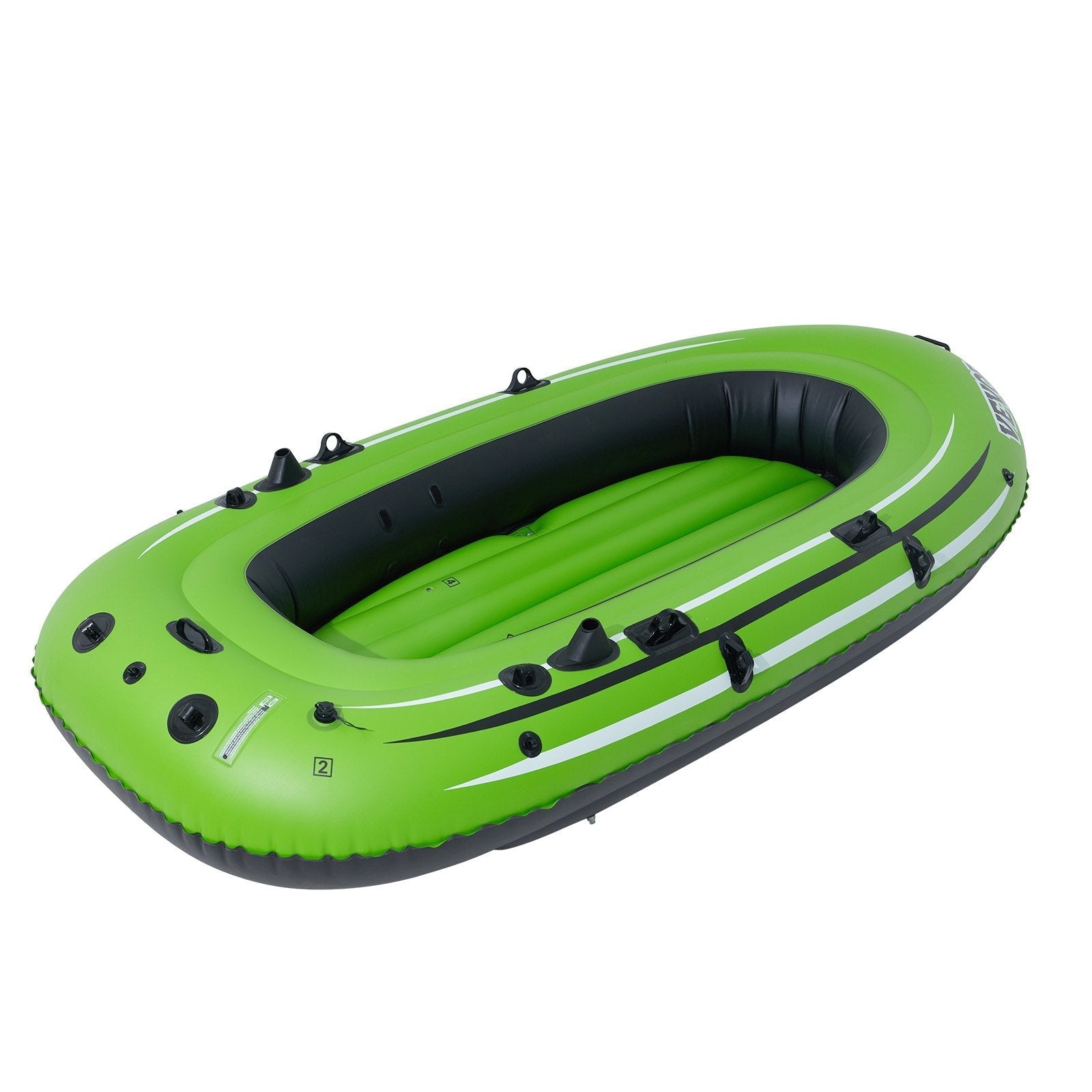 VEVOR Inflatable Boat, 4-Person Inflatable Fishing Boat, Strong PVC Portable Boat Raft Kayak, 45.6