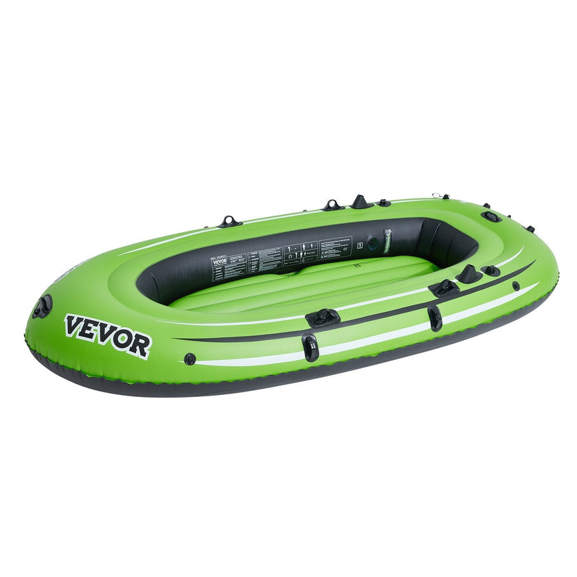VEVOR Inflatable Boat, 5-Person Inflatable Fishing Boat, Strong PVC Portable Boat Raft Kayak, 45.6