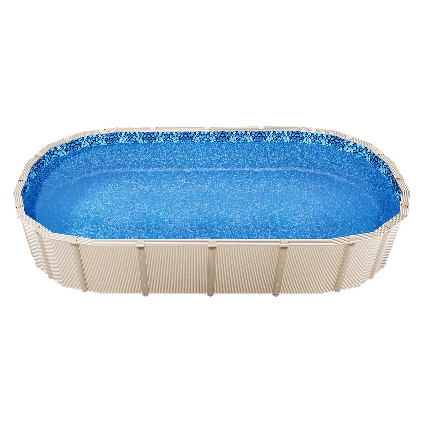 VEVOR Oval Pool Liner 18x33ft Unibead Style Pool Liner 52in Wall Height