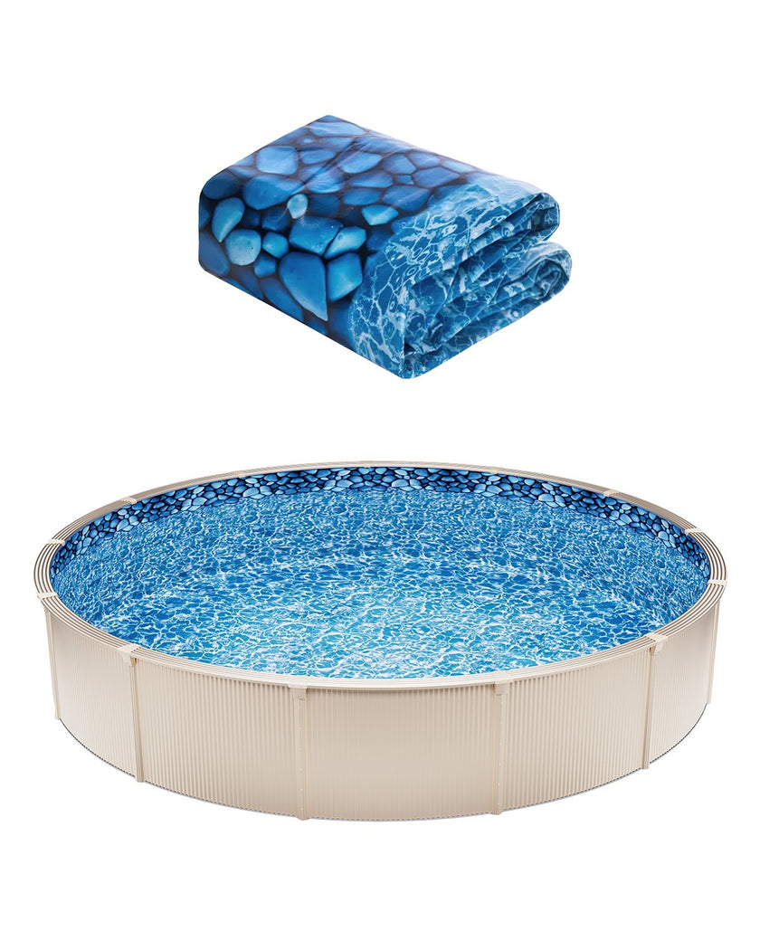 VEVOR Round Pool Liner 27ft Unibead Style Pool Liner 52in Wall Height