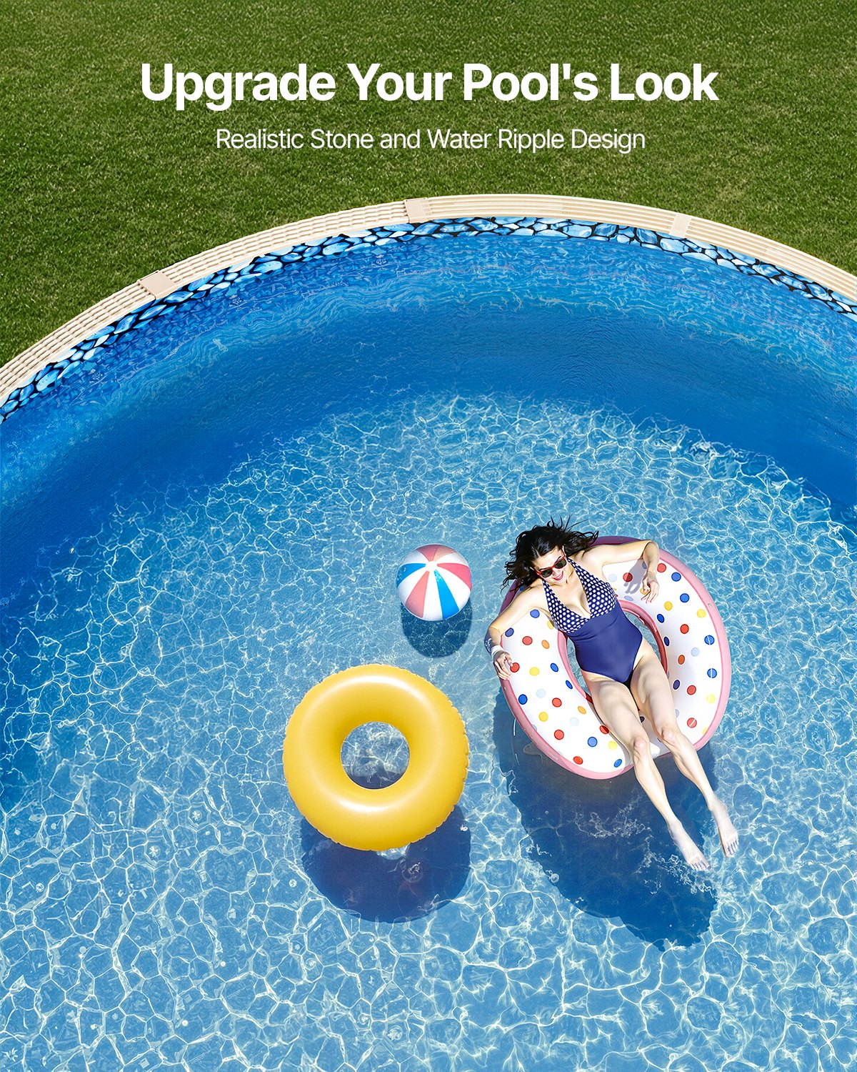 VEVOR Round Pool Liner 30ft Unibead Style Pool Liner 52in Wall Height