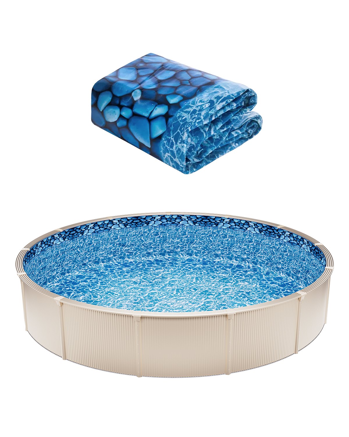 VEVOR Round Pool Liner 30ft Unibead Style Pool Liner 52in Wall Height