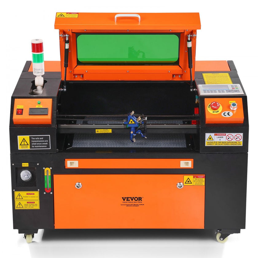 VEVOR 50W CO2 Laser Engraver, 12 x 20 in, 19.7 IPS Laser Cutter Machine with 2-Way Pass Air Assist, Compatible with LightBurn, CorelDRAW, AutoCAD, Windows, Mac OS, Linux, for Wood Acrylic Fabric More
