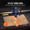 VEVOR 60W CO2 Laser Engraver, 16 x 24 in, 19.7 IPS Laser Cutter Machine with 2-Way Pass Air Assist, Compatible with LightBurn, CorelDRAW, AutoCAD, Windows, Mac OS, Linux, for Wood Acrylic Fabric More
