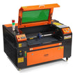 VEVOR 60W CO2 Laser Engraver, 16 x 24 in, 19.7 IPS Laser Cutter Machine with 2-Way Pass Air Assist, Compatible with LightBurn, CorelDRAW, AutoCAD, Windows, Mac OS, Linux, for Wood Acrylic Fabric More