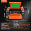 VEVOR 80W CO2 Laser Engraver, 20 x 28 in, 19.7 IPS Laser Cutter Machine with 2-Way Pass Air Assist, Compatible with LightBurn, CorelDRAW, AutoCAD, Windows, Mac OS, Linux, for Wood Acrylic Fabric More