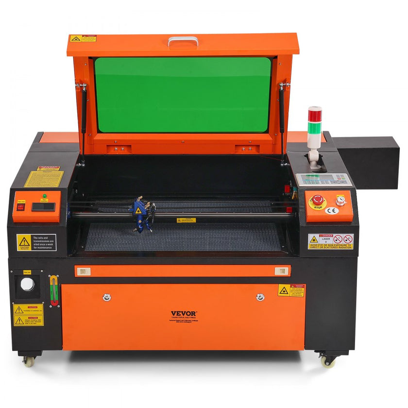 VEVOR 80W CO2 Laser Engraver, 20 x 28 in, 19.7 IPS Laser Cutter Machine with 2-Way Pass Air Assist, Compatible with LightBurn, CorelDRAW, AutoCAD, Windows, Mac OS, Linux, for Wood Acrylic Fabric More