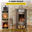 Chimney Brush Chimney Sweep Kit 33FT Sweeping Cleaning Tool 10 Rods+Extra Head
