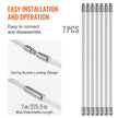 VEVOR 23 Feet Chimney Sweep Kit, w/ 7 Reinforced Nylon Flexible Rods, Ergonomic Chimney Cleaning Brush, 360-Degree Brush Chimney Cleaner, Rich Accessories for Fireplace Flue Home Use Fits most Pipes
