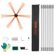 VEVOR 23 Feet Chimney Sweep Kit, w/ 7 Reinforced Nylon Flexible Rods, Ergonomic Chimney Cleaning Brush, 360-Degree Brush Chimney Cleaner, Rich Accessories for Fireplace Flue Home Use Fits most Pipes