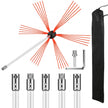 VEVOR Chimney Sweep Kit 20FT Chimney Cleaning Kit Nylon Sooteater Chimney Cleaning Kit Flexible Brush Head Chimney Sweeping Kit Easy Connecting Chimney Brush With 6 White Rods