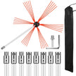 29.5FT Chimney Cleaner Sweep Kit Cleaning System Rotary Brush Rod Fireplace 9m