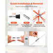 VEVOR 33ft Chimney Sweep Cleaning Kit with Flexible Rods, Replacement Bristles & Safety Goggles for Fireplace Chimney Maintenance