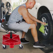 VEVOR Rolling Garage Stool, 300LBS Capacity, Adjustable Height from 18 in to 23 in, 360-degree Swivel Wheels (4