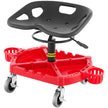 VEVOR Rolling Garage Stool, 300LBS Capacity, Adjustable Height from 18 in to 23 in, 360-degree Swivel Wheels (4