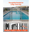 Pool Fence Gate 4 ft x 2.5 ft – Lockable Safety Gate for Inground Pools, Heavy-Duty Mesh & Aluminum Frame