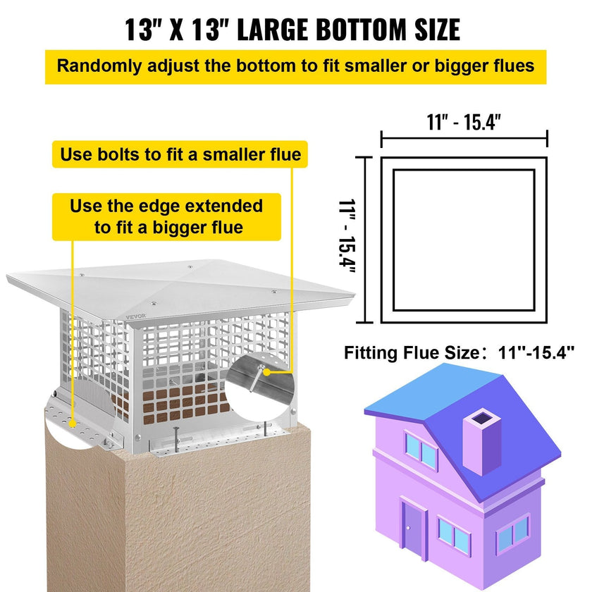 Vevor Chimney Cap Flue Caps 13
