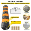 VEVOR Rubber Speed Bump, 1 Pack 2 Channel Speed Bump Hump, 72