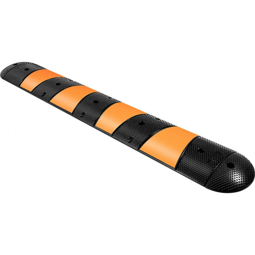 VEVOR Rubber Speed Bump, 1 Pack 2 Channel Speed Bump Hump, 72