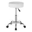 VEVOR Round Rolling Stool Swivel Work Stool with Wheels Height Adjustable White