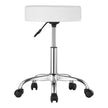 VEVOR Round Rolling Stool Swivel Work Stool with Wheels Height Adjustable White