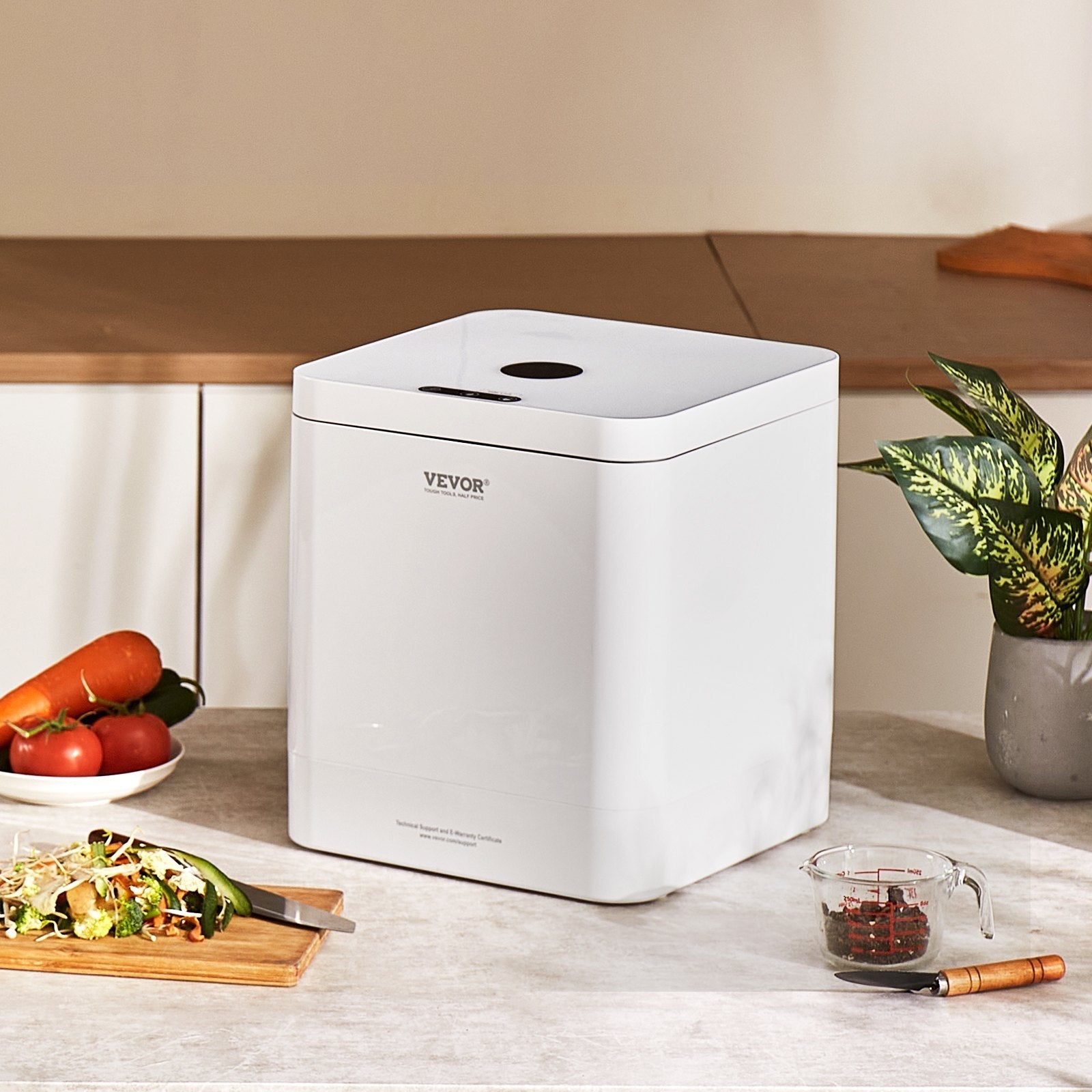 VEVOR Electric Kitchen Composter 5 L Smart Countertop Composter Food Recycler