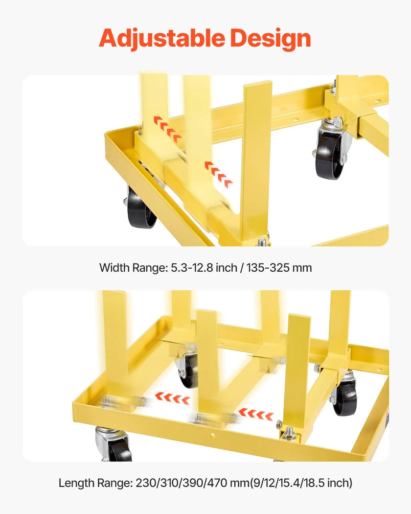 VEVOR Engine Stand 750 LBS Adjustable Motor Hoist Dolly Steel with 4 Casters
