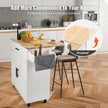 VEVOR Kitchen Island Cart with Solid Wood Top, 35.4