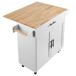 VEVOR Kitchen Island Cart with Solid Wood Top, 35.4