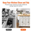 VEVOR Kitchen Island Cart with Solid Wood Top, 35.4