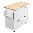 VEVOR Kitchen Island Cart with Solid Wood Top, 35.4