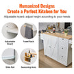 VEVOR Kitchen Island Cart with Solid Wood Top, 45.3