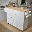 VEVOR Kitchen Island Cart with Solid Wood Top, 45.3