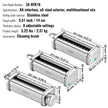 VEVOR Pasta Attachment for KitchenAid Stand Mixer, Stainless Steel Pasta Roller Cutter Set Including Pasta Sheet Roller, Spaghetti and Fettuccine Cutter, 8 Adjustable Thickness Knob Pasta Maker, 3Pcs