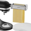 VEVOR Pasta Attachment for KitchenAid Stand Mixer, Stainless Steel Pasta Roller Cutter Set Including Pasta Sheet Roller, Spaghetti and Fettuccine Cutter, 8 Adjustable Thickness Knob Pasta Maker, 3Pcs