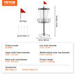 VEVOR Disc Golf Basket, 24-Chains Portable Disc Golf Target Hole, Heavy Duty Steel Practice Disc Golf Target, Indoor & Outdoor Disc Golf Course Basket, Disc Golf Basket Stand Equipment, Black