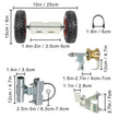VEVOR Chain Link Rolling Gate Kit Galvanized Steel Rolling Fence 6 Universal Track Bracket Chain Link Rolling Gate Hardware Kit 2 Solid Rubber Wheels Fence Rolling Kit for Chain Link Sliding Gate