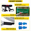 VEVOR Zip line Kits for Backyard 160FT, Zip Lines for Kid and Adult, Included Swing Seat, Zip Lines Brake, and Steel Trolley, Outdoor Playground Equipment
