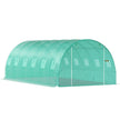 VEVOR Walk-in Tunnel Greenhouse, 20 x 10 x 7 ft Portable Plant Hot House w/ Galvanized Steel Hoops, 3 Top Beams, 4 Diagonal Poles, 2 Zippered Doors & 12 Roll-up Windows, Green