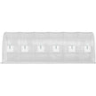 VEVOR Walk-in Tunnel Greenhouse, 20 x 10 x 7 ft Portable Plant Hot House w/ Galvanized Steel Hoops, 3 Top Beams, 4 Diagonal Poles, 2 Zippered Doors & 12 Roll-up Windows, White