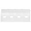 VEVOR Walk-in Tunnel Greenhouse, 15 x 6.5 x 7 ft Portable Plant Hot House w/ Galvanized Steel Hoops, 1 Top Beam, 2  x Diagonal Poles, A Zippered Door & 8 Roll-up Windows, White