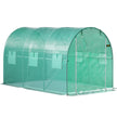 VEVOR Walk-in Tunnel Greenhouse, 12 x 7 x 7 ft Portable Plant Hot House w/ Galvanized Steel Hoops, 1 Top Beams, 2 Diagonal Poles, 2 Zippered Doors & 6 Roll-up Windows, Green