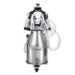 VEVOR Electric Cow Milking Machine, 6.6 Gal / 25 L 304 Stainless Steel Bucket, Automatic Pulsation Vacuum Milker, Portable Milker with Food-grade Silicone Cups and Tubes, Adjustable Pressure