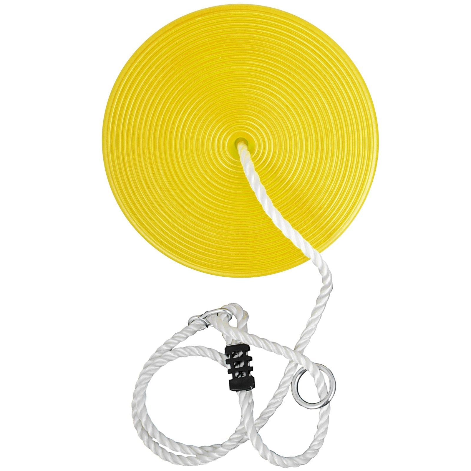 VEVOR 80ft Yellow Zip Line Kit Kids Adult Zip Line Trolley Slackers Zip Lines with Seat and Handle Heart Shaped Trolley for Backyard Entertainment