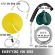VEVOR 80ft Yellow Zip Line Kit Kids Adult Zip Line Trolley Slackers Zip Lines with Seat and Handle Heart Shaped Trolley for Backyard Entertainment