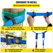 VEVOR Warrior Course, 80ft Slackline Obstacle Course, obstacle course for kids w/ 250lb Max Capacity, Slackline Training Line w/ Hanging Activities Accessories, Obstacle Course Equipment for Backyard